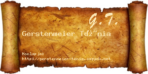 Gerstenmeier Ténia névjegykártya